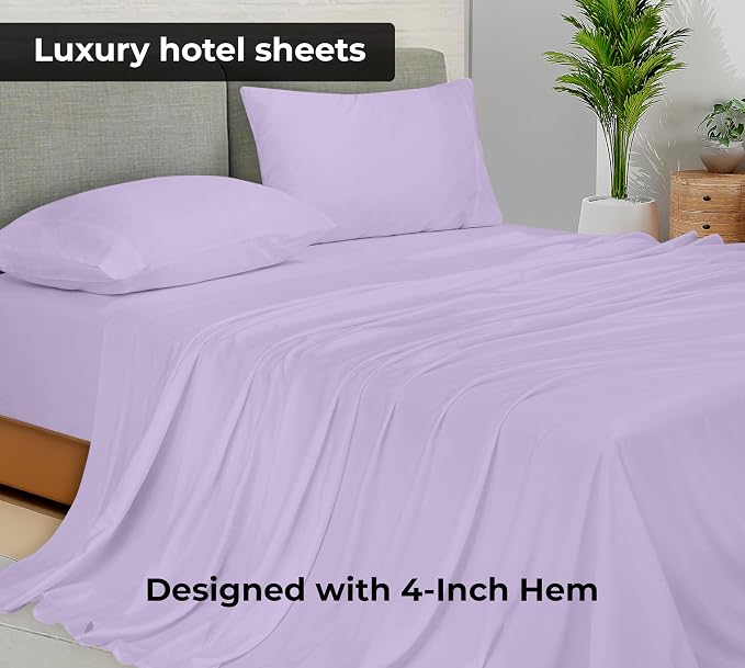 Royale Linens 2 Pack Bulk Flat Sheet Set - Image 3