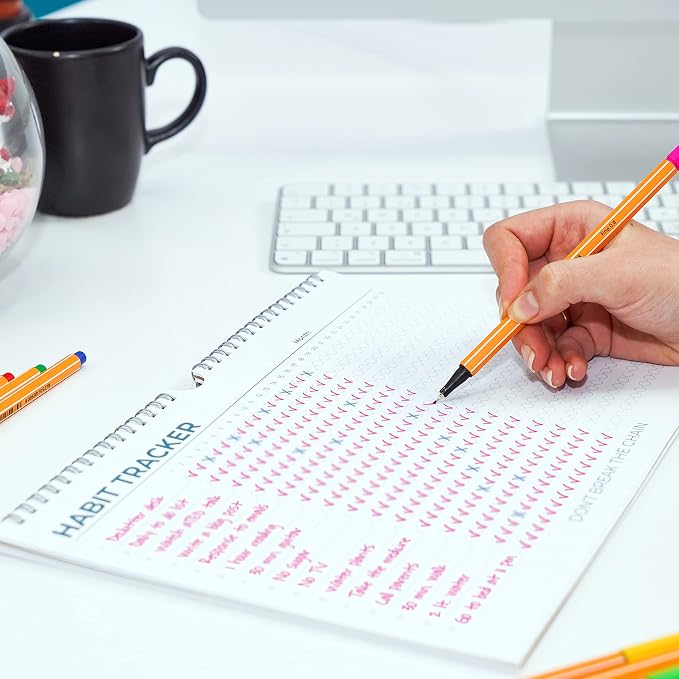 Hadigu Habit Tracker Calendar Colorful Motivational Design, Spiral Bound and - Image 3