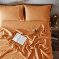 LBRO2M 100% Pure Linen Sheet Set Deep Pocket Up to 16" Bed Sheets Sets by LBRO2MBedding