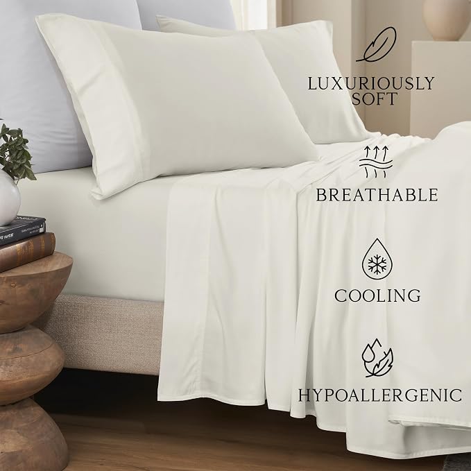 Karissa Mae Cooling Bamboo Viscose King Size Pillowcase Set | 100% FSC - Image 2