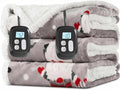 LaffyLo Electric Heated Blanket Queen Size 84 x 90, Dual Control, Fast Heating by LAFFYLO
