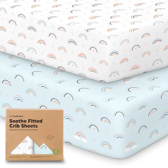 KeaBabies 2-Pack Organic Crib Sheets by KeaBabies