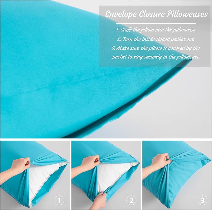 NTBAY Standard Pillow Cases Set of 2, 2 Pack Brushed Microfiber 20x26 Pillow - Image 4