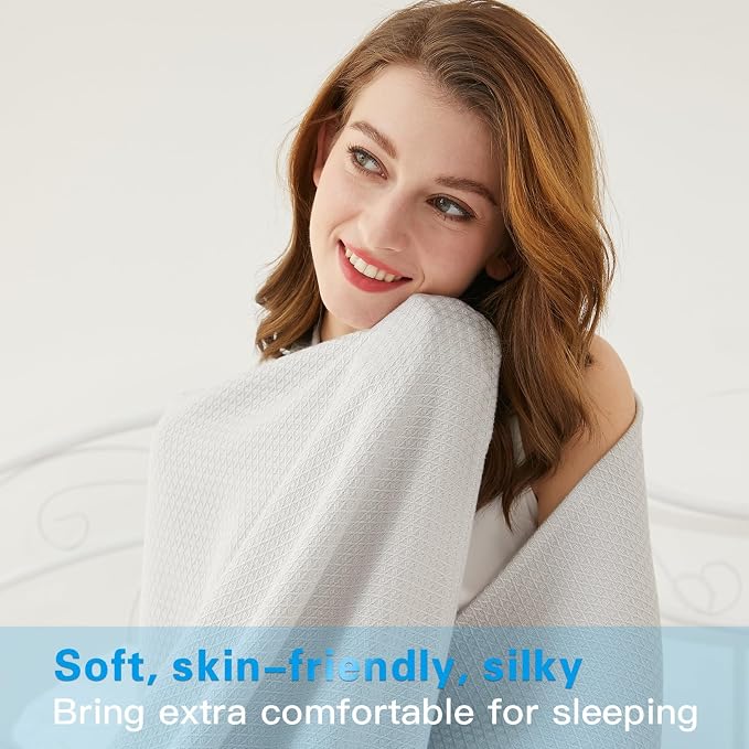 AmyHomie Cooling Blanket Queen Size, 100% Rayon Derived from Bamboo, Ultra-Cool - Image 5