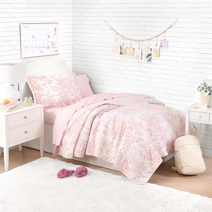 Laura Ashley - Twin Size Bedding Bundle, Reversible Quilt - Image 3