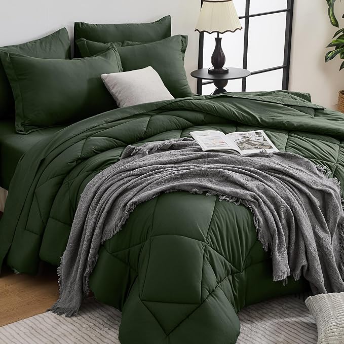 HEVUMYI Army Green California King Comforter Set by HEVUMYI