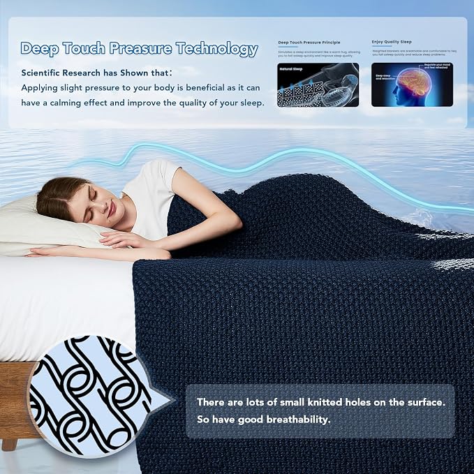 Topcee Knitted Weighted Blanket - Image 3
