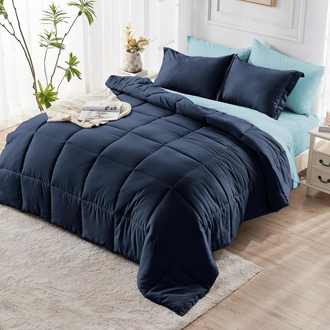 JOLLYVOGUE Queen Comforter Set, Ultra-Soft Bed in a Bag Queen Size 7 Pieces - Image 9