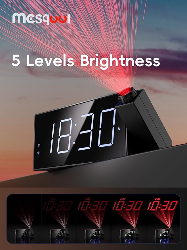 Mesqool Digital Projector Alarm Clocks - Image 5