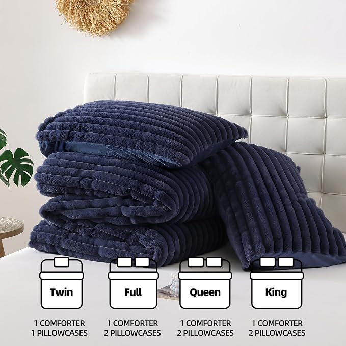 Smoofy Fluffy King Size Comforter Set 3 Pieces - Image 7