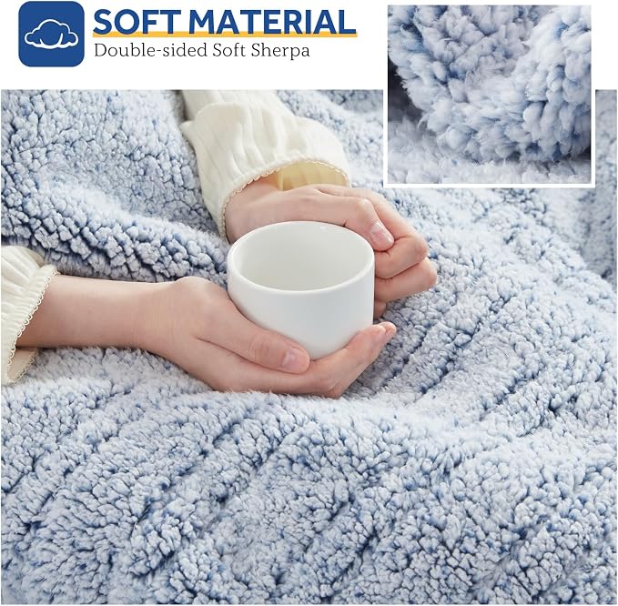 Sealy Electric Blanket Heated Throw 50"x60" Soft Double Sherpa Super Cozy - Image 5