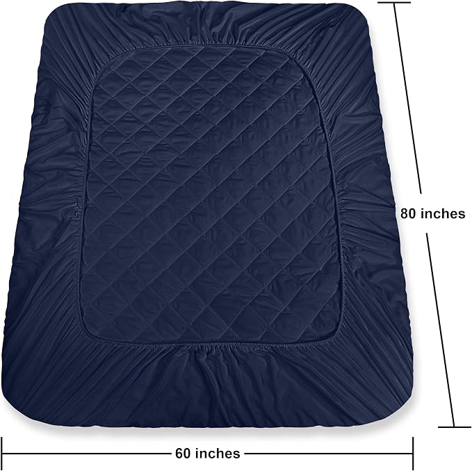 Utopia Bedding Quilted Fitted Mattress Pad, Queen Size, Elastic Fitted Mattress - Image 4