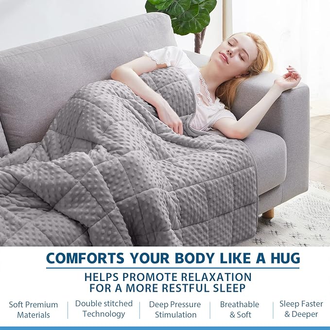 Huloo Sleep Weighted Blanket Queen 20lbs - Image 4