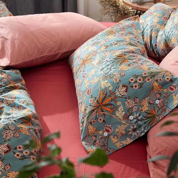 mixinni Vintage Style Garden Flower Duvet Cover Set - Image 6