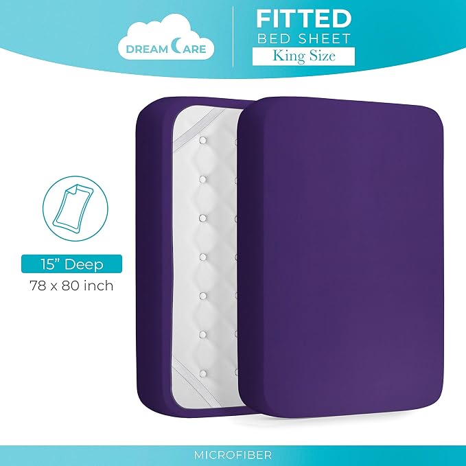 DREAMCARE King Fitted Sheet Only - Image 4