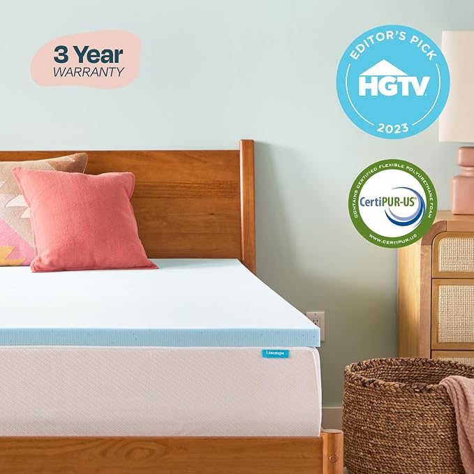Linenspa Memory Foam Mattress Topper, California King Size - Image 5