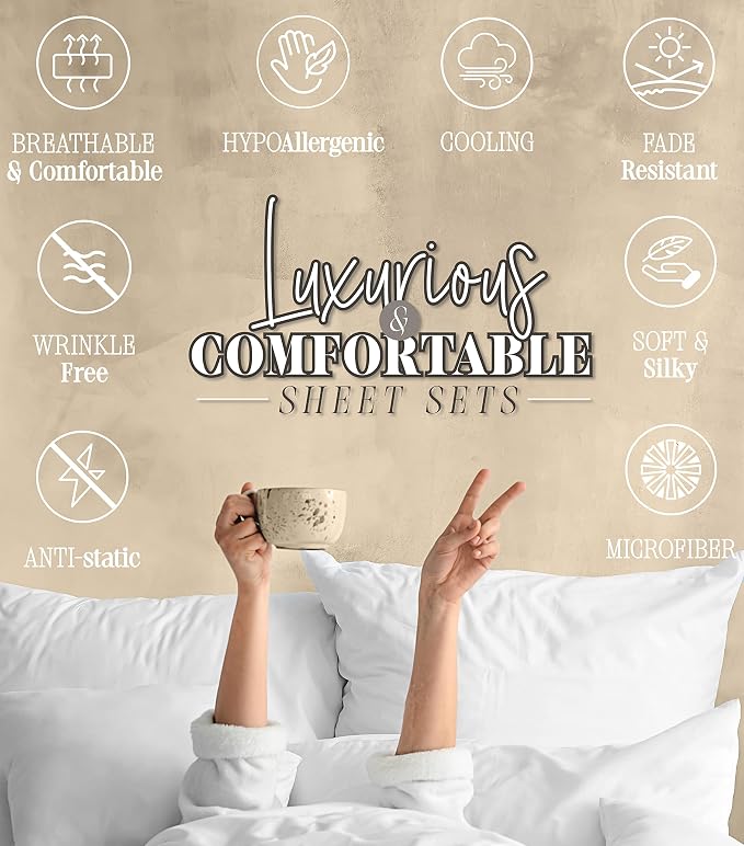 Luxury Fitted Sheets! Premium Hotel Quality Elegant Comfort Wrinkle-Free 1500 - Image 7