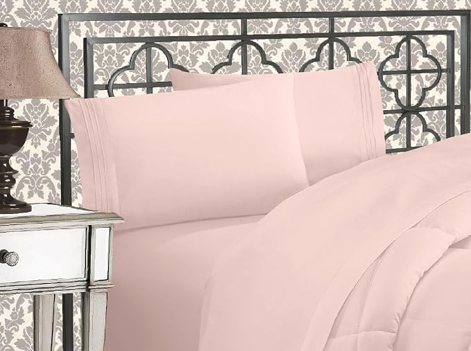 Elegant Comfort Luxurious 1500 Premium Hotel Quality Microfiber Three Line by ELEGANTCOMFORT
