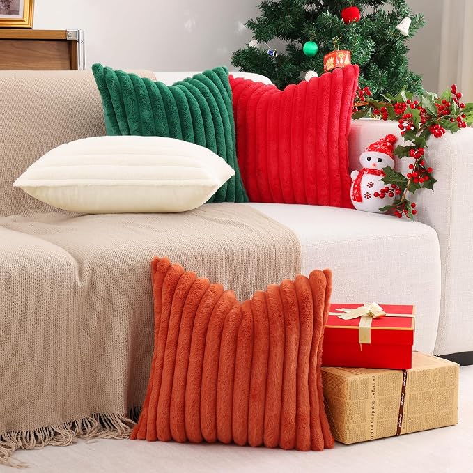 Pallene Faux Fur Plush Lumbar Throw Pillow Covers 12x20 Set of 2, Luxury Soft - Image 5