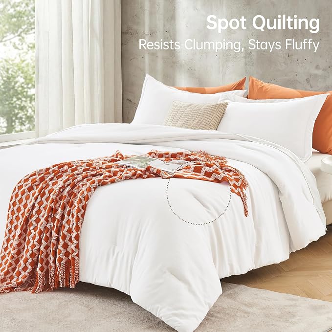 MUXHOMO Queen Comforter Set, All Season Ultra Soft Down Alternative Bedding - Image 5