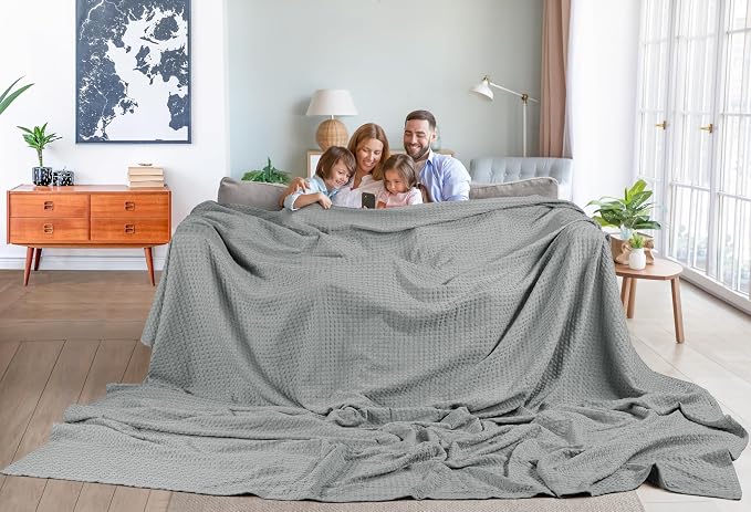 Utopia Bedding 100% Cotton Waffle Weave Blanket Big Size - Image 3