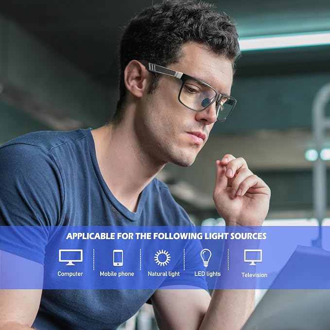 ANYLUV Blue Light Blocking Glasses Men Computer Gaming Glasses Lightweight - Image 2