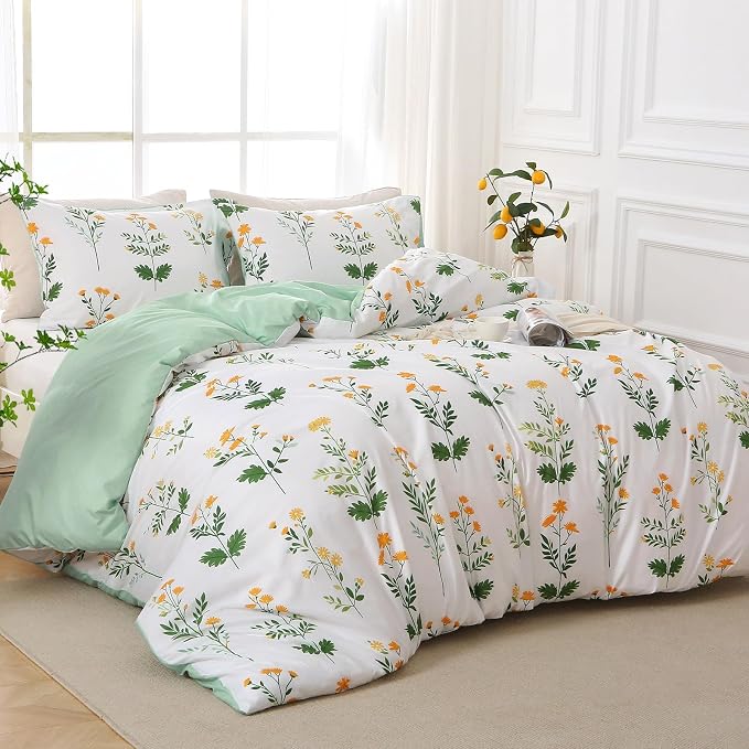 Duvet Cover King Size, Reversible Floral Vintage Duvet Cover Set - Image 3