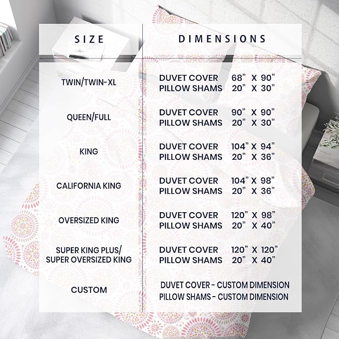 Kotton Culture 120"x120" 1 Pc Super King Plus/Super Oversize King Duvet Cover - Image 4