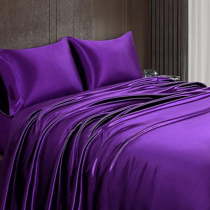 Homiest Purple Satin Flat Sheet - Image 6