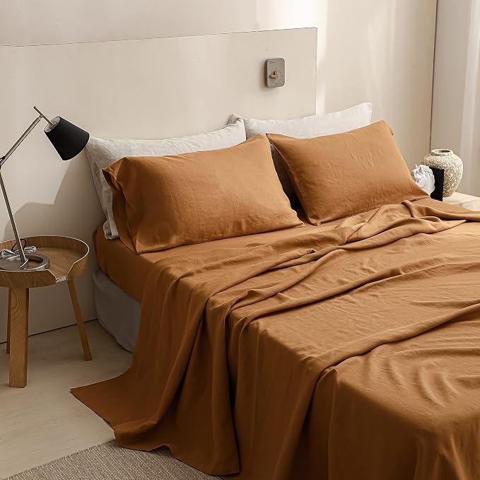 Simple&Opulence French Linen Flat Sheet, 100% Natural Flax Bedding Sheet - Image 8