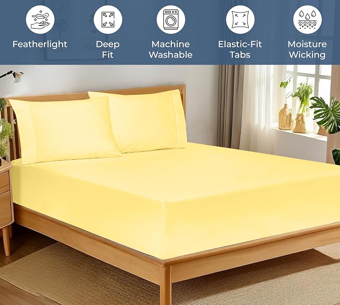 Royale Linens 100% Organic Cotton Fitted Sheet - Image 3