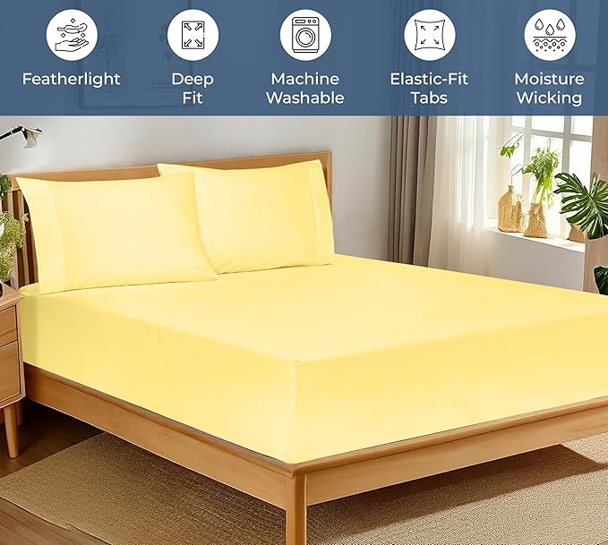 Royale Linens 100% Organic Cotton Fitted Sheet - Image 3