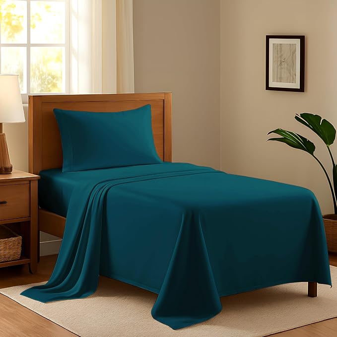 100% Egyptian Cotton Twin XL Bed Sheets Set by AshtonSheets