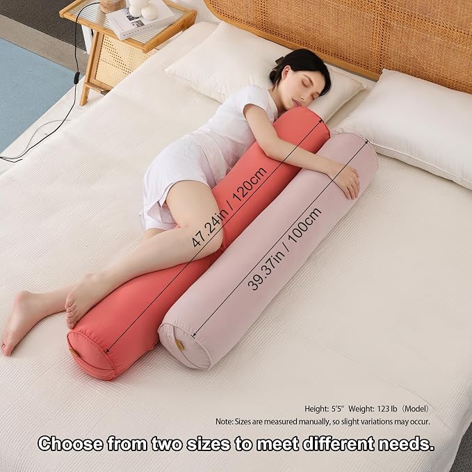 Body Pillow for Adults, Long Round Pillow, Big Cylindrical Pillow, Large Full - Image 3