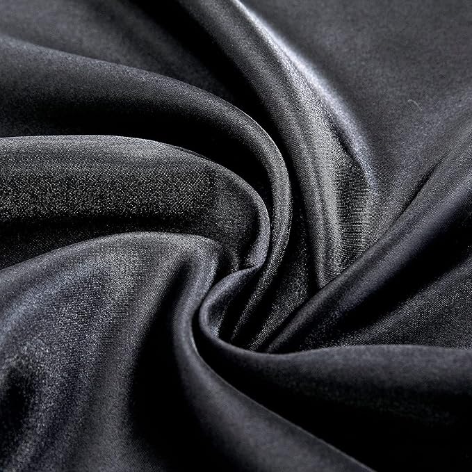Homiest Black Satin Fitted Sheet Twin Size, Deep Pocket, Luxury & Ultra Soft - Image 5