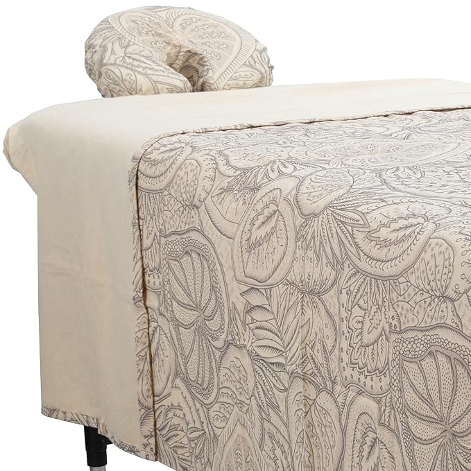 ForPro Premium Designer Flannel 3-Piece Massage Sheet Set, Island Tranquility by ForProProfessionalCollection