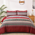 WONGS BEDDING Boho Queen Quilt Set, Lightweight Bed Decor Bedspread by WONGSBEDDING