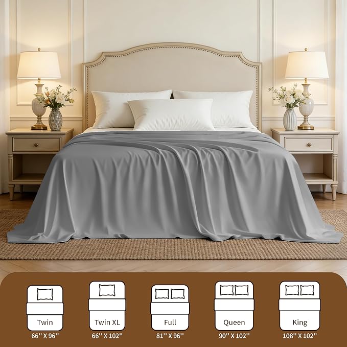 HBHLFZ Twin XL Flat Sheets Only 2 Pack - Image 3