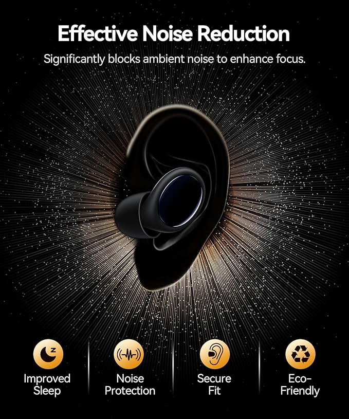 45dB Ear Plugs for Sleeping Noise Cancelling Ear Plugs for Noise Reduction & - Image 2