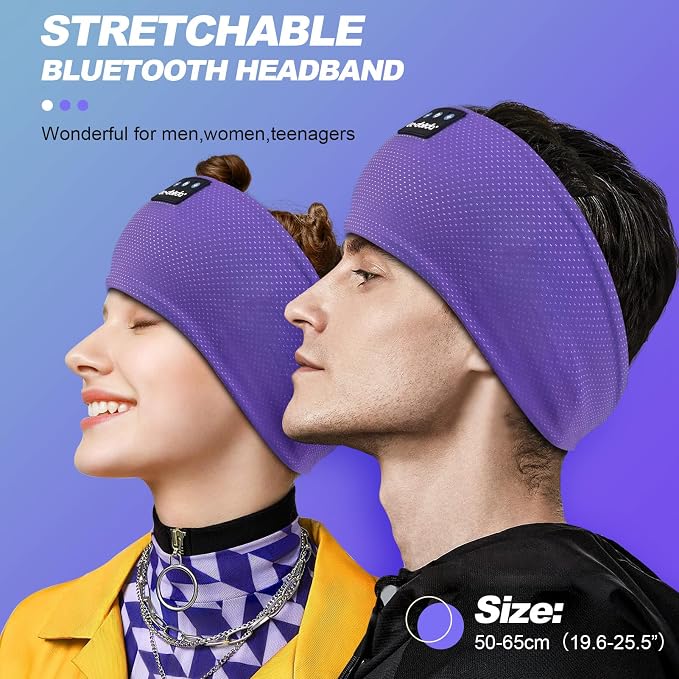 LC-dolida Sleep Headphones Bluetooth 5.4, Headband Headphones Earphones Wireless - Image 2
