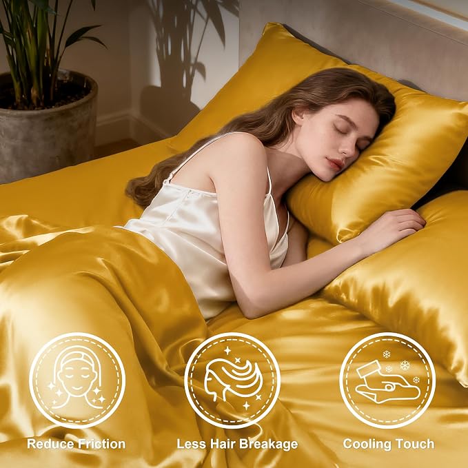 Love's cabin Twin XL Satin Sheet Sets - Image 3