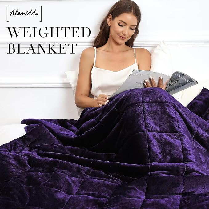 Alomidds Weighted Blanket for Adults, 12 lbs Twin Size Heavy Blanket - Image 5