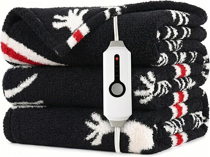 LaffyLo Electric Heated Blanket Twin Size 62 x 84, Fast Heating Blanket by LAFFYLO