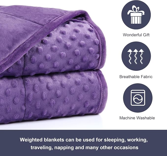 Alomidds Weighted Blanket, Luxury Velvet Weighted Blankets - Image 2