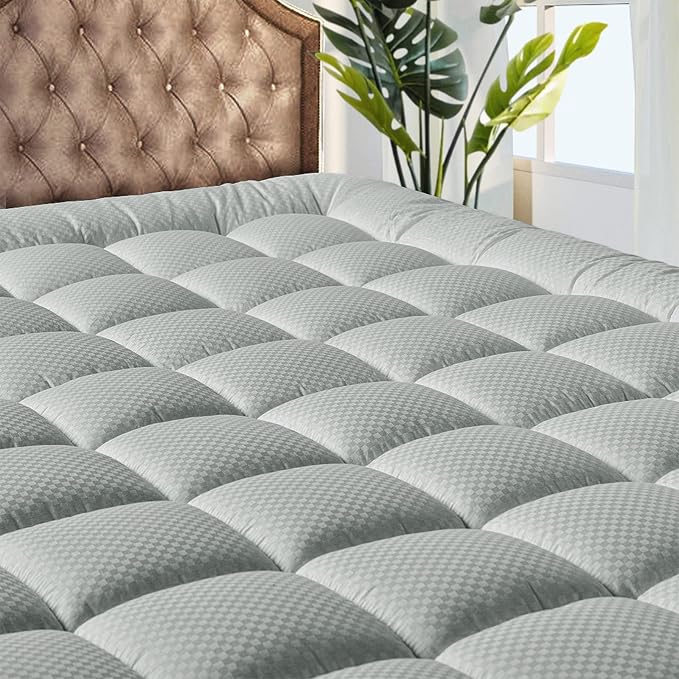MATBEBY Bedding Quilted Fitted California King Mattress Pad Cooling Breathable by MATBEBY