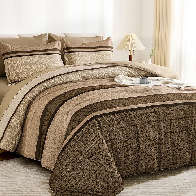WONGS BEDDING Twin Comforter Set 6 Pieces, Soft Lightweight Micorfiber Bedding - Image 2