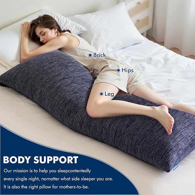 MIULEE Body Pillow for Adults Long Body Pillow for Side Sleeper Memory Foam - Image 6
