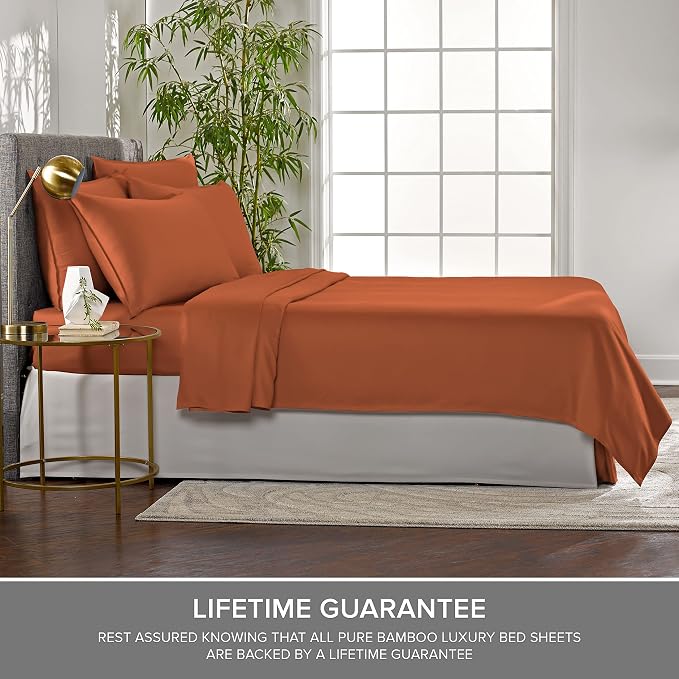 Pure Bamboo California King Sheets, Genuine 100% Organic Viscose Derived from - Image 4