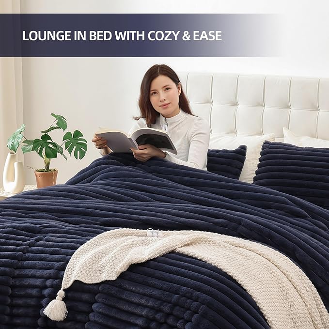 Smoofy Fluffy King Size Comforter Set 3 Pieces - Image 6