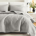 Comfort Spaces Kienna Quilt Set- Double Sided Stitching Design Summer Blanket by ComfortSpaces